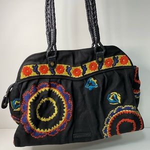 BCBG Embroidered Shoulder Bag